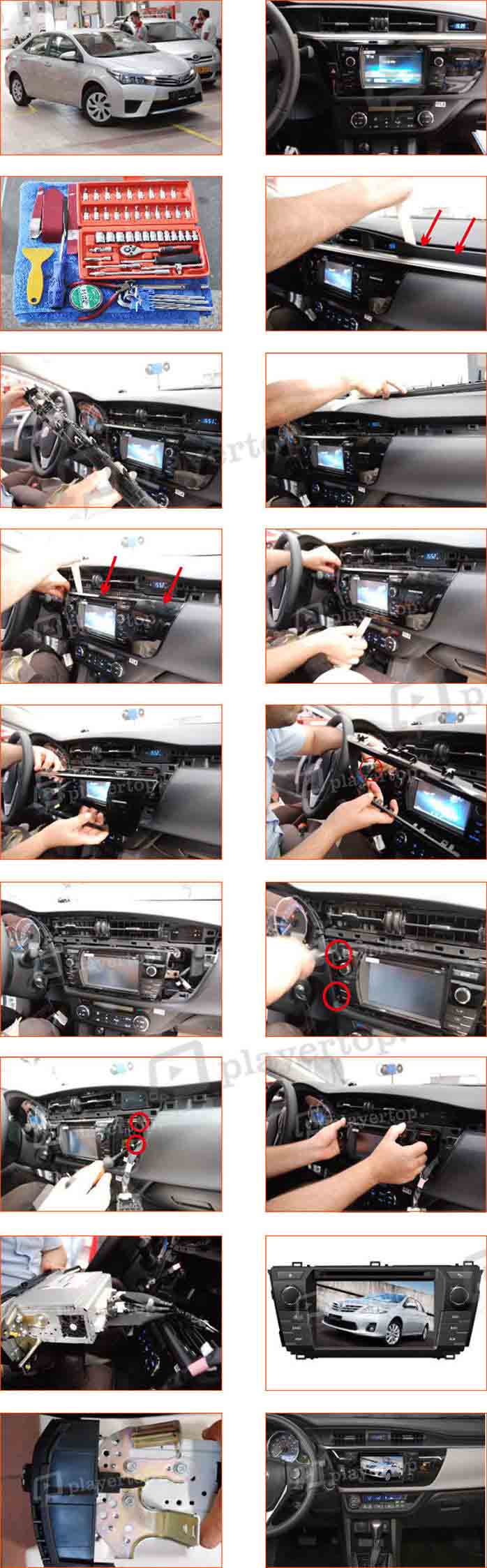 branchement autoradio toyota corolla 2014